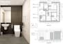 do bathroom remodel, master bathroom, wet room with 3d rendering and layout plan